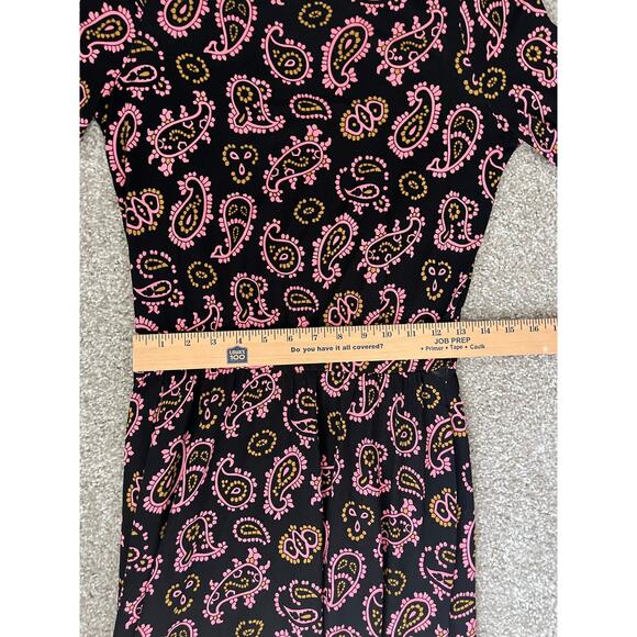 Boden Evelyn Jersey Midi Dress Azalea Paisley Womens Size 10 Long - Picture 10 of 11